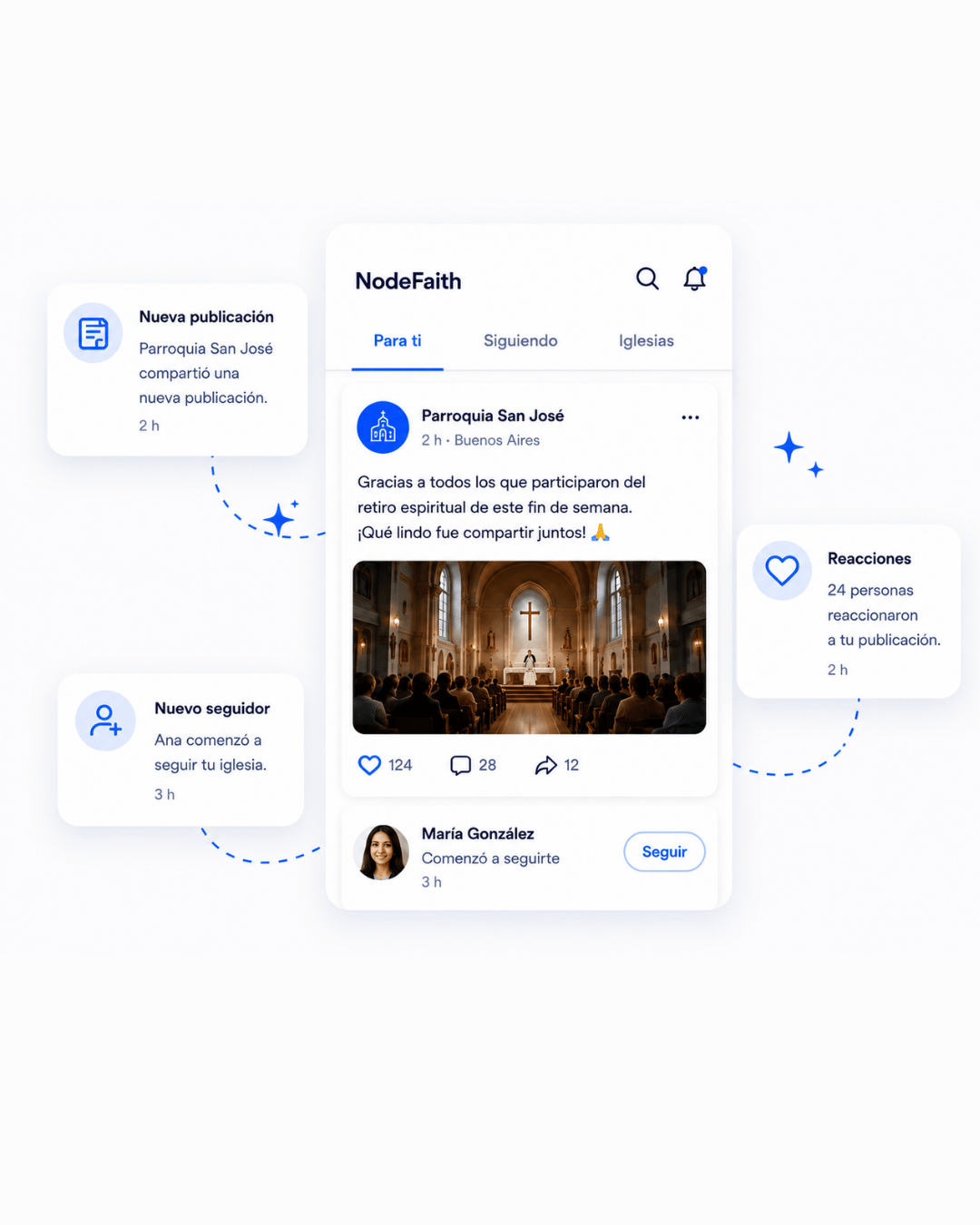 Feed social para iglesias